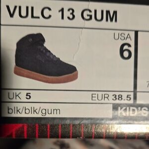 Fila Kids Black and Gum Sneakers